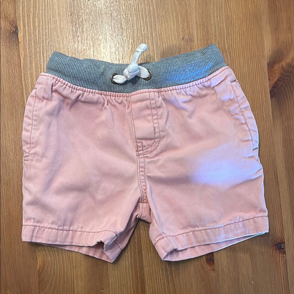 Pink Kids Shorts with Gray Waistband